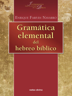 cover image of Gramática elemental del hebreo bíblico
